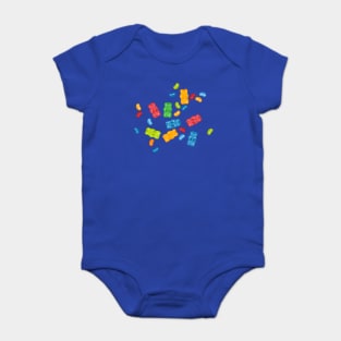 Jelly Beans & Gummy Bears Explosion Baby Bodysuit